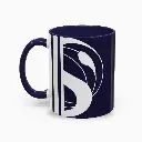 Serenity Navy Elegant Ceramic Coffee Mug 11oz right