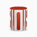 Serenity Red Elegant Ceramic Coffee Mug 11oz back