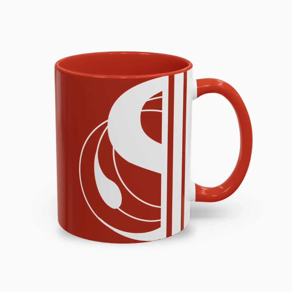 Serenity Red Elegant Ceramic Coffee Mug 11oz left