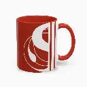 Serenity Red Elegant Ceramic Coffee Mug 11oz left