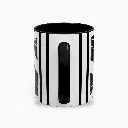 Serenity Black Elegant  Ceramic Coffee Mug 11oz back