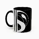 Serenity Black Elegant  Ceramic Coffee Mug 11oz right