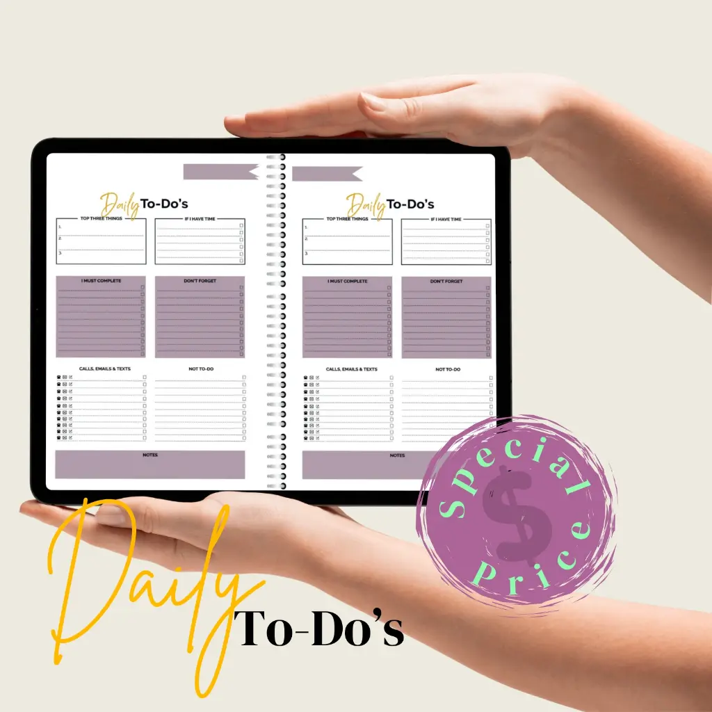 Plan.Do.Succeed. Daily To-Do's Digital Daily Planner Product Images 2.webp