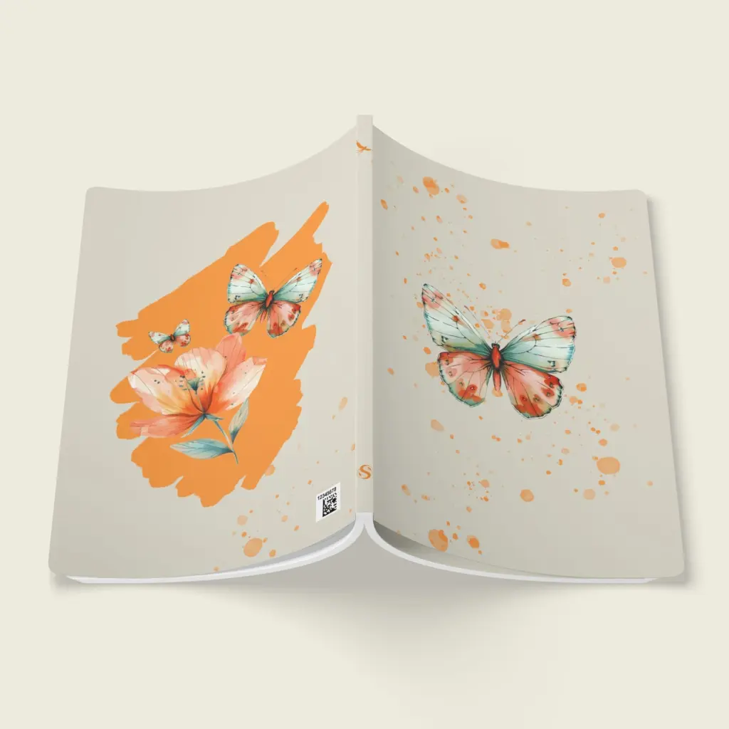 Flutter Flower Fantasy  Softcover Journal (with Inside Prints) Collection – Winged Dream _ Sense Serenity Crazy 3.webp