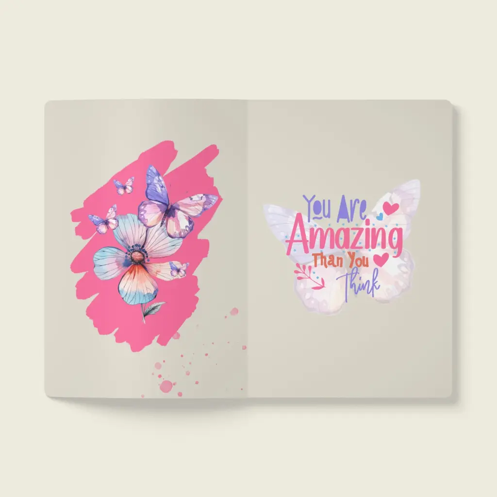 Flutter Flower Fantasy  Softcover Journal (with Inside Prints) Collection – Petal Whirl _ Sense Serenity Crazy 1.webp