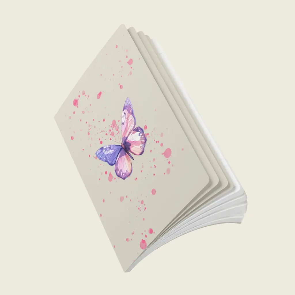 Flutter Flower Fantasy  Softcover Journal (with Inside Prints) Collection – Petal Whirl _ Sense Serenity Crazy 8.webp