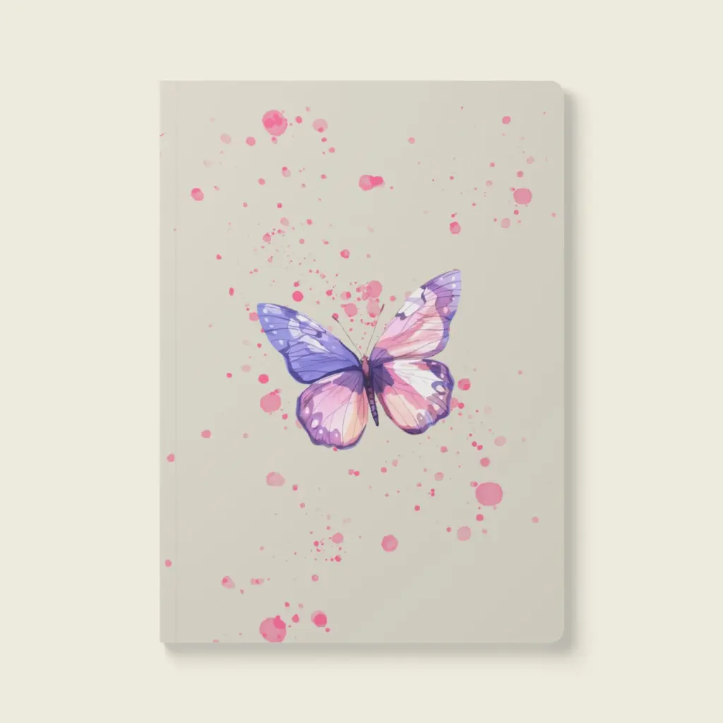 Flutter Flower Fantasy  Softcover Journal (with Inside Prints) Collection – Petal Whirl _ Sense Serenity Crazy 5.webp