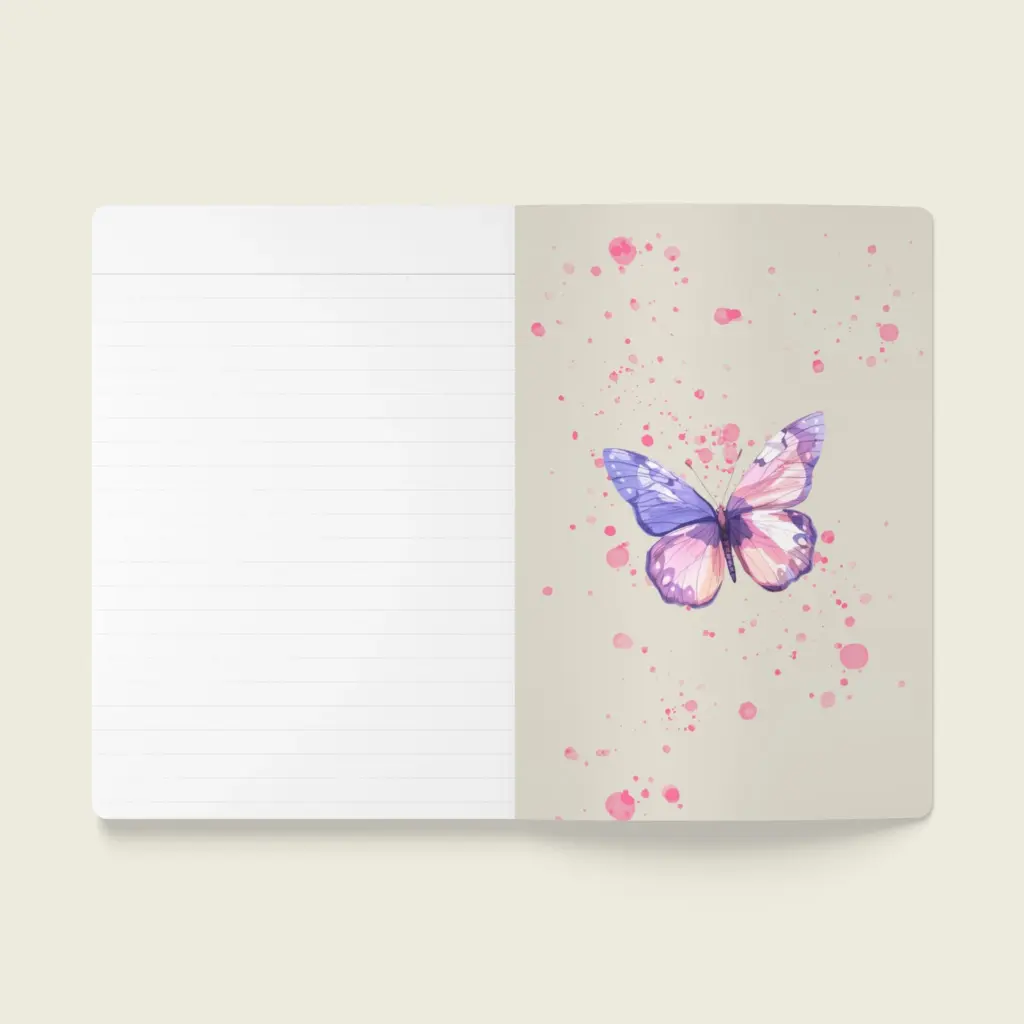 Flutter Flower Fantasy  Softcover Journal (with Inside Prints) Collection – Petal Whirl _ Sense Serenity Crazy 2.webp