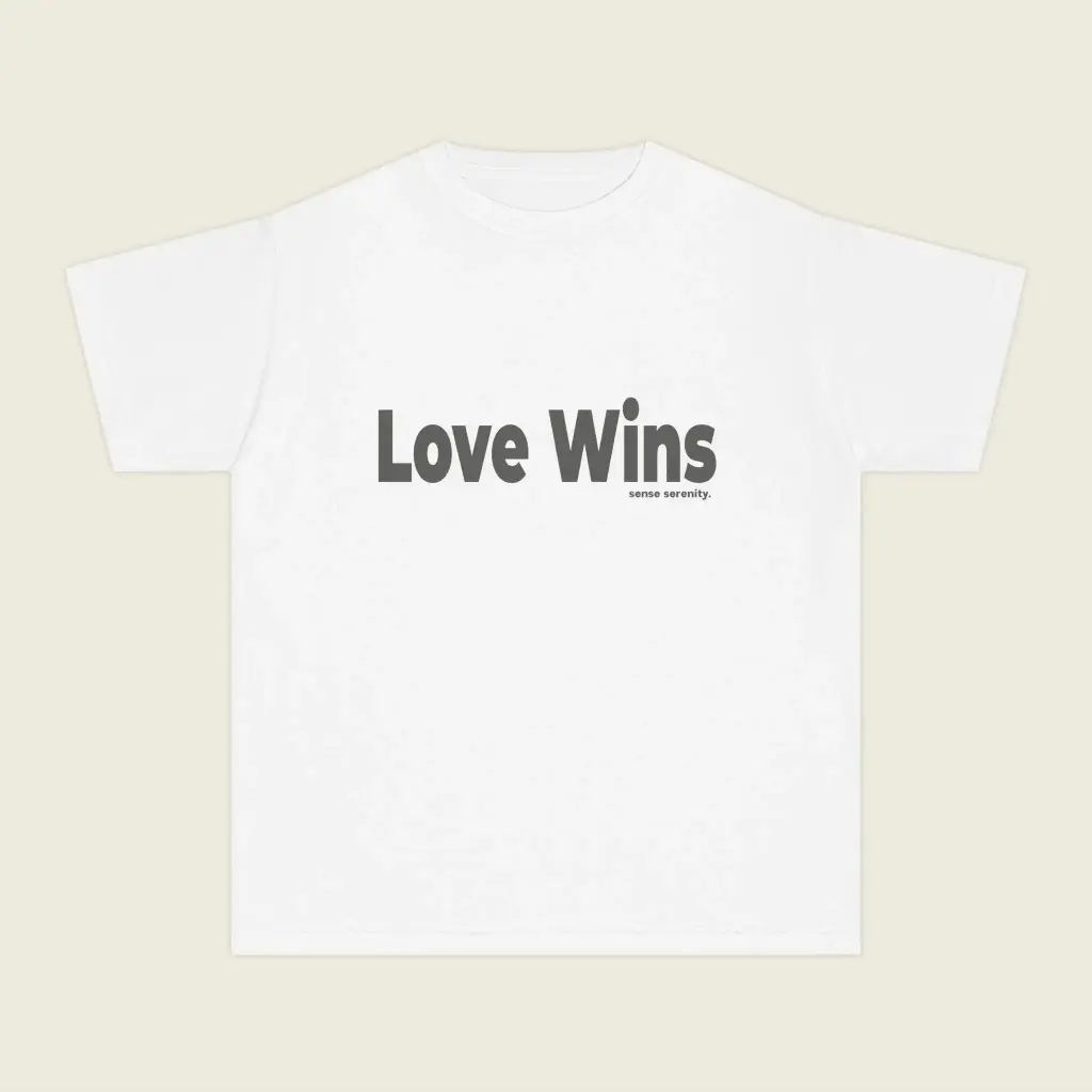 Love Wins Motivational Kids T-Shirt – Positive Quote Tee | Sense Serenity