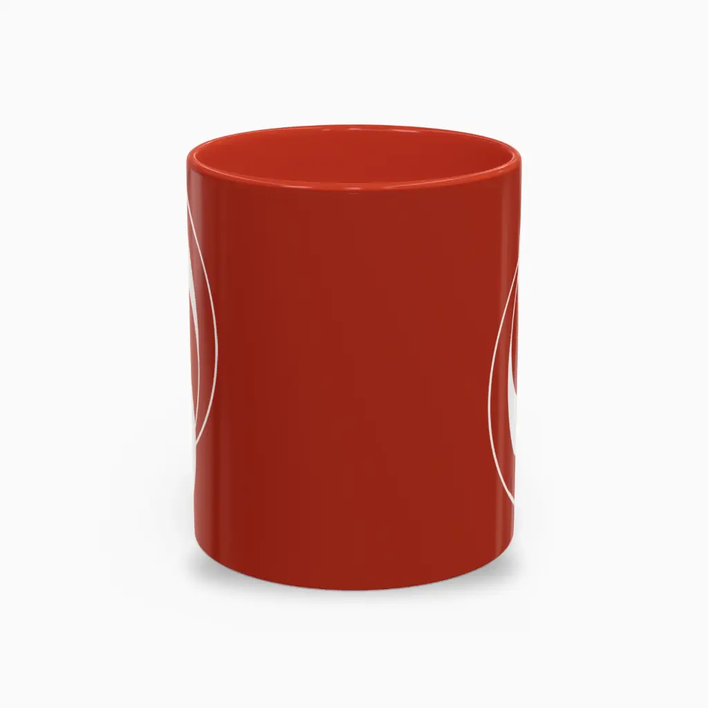 Serenity Red Elegant Ceramic Coffee Mug