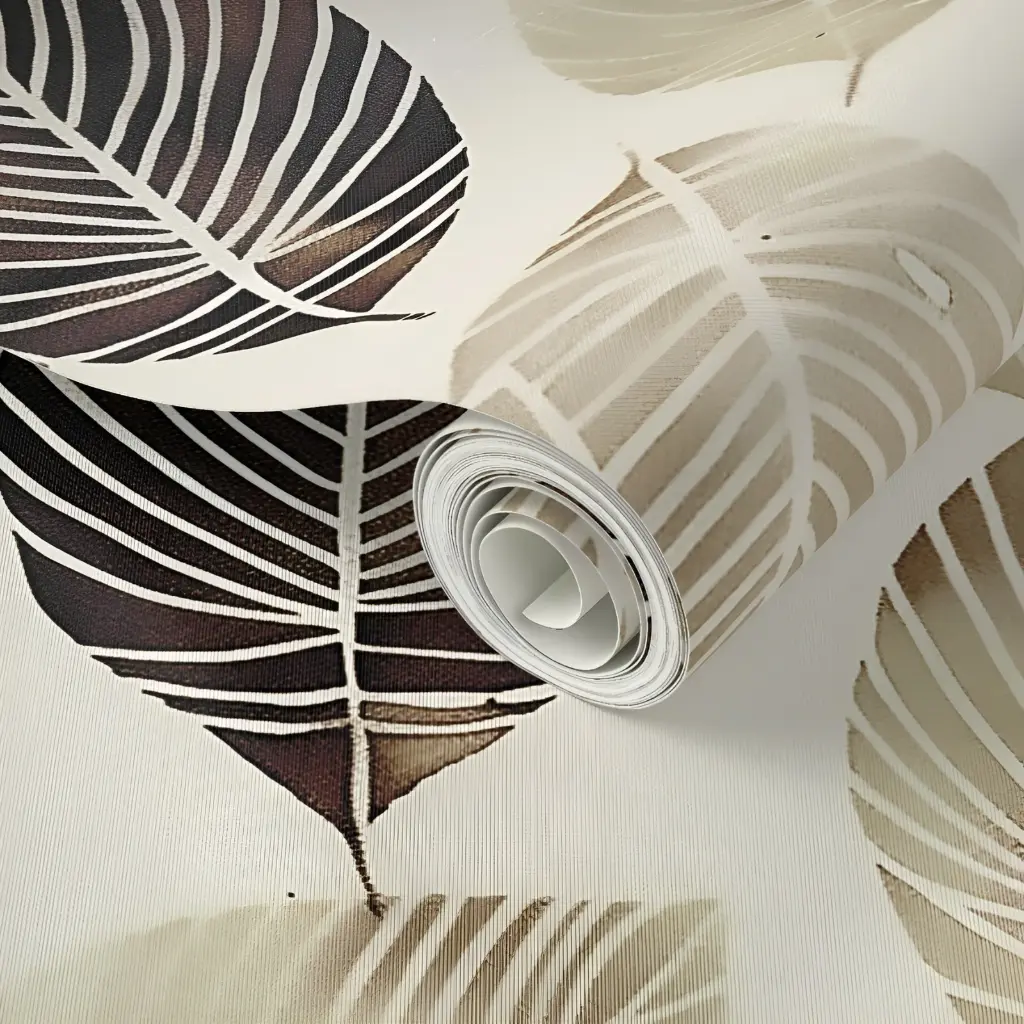 Natural Elegance Leaf Peel and Stick Wallpaper – Botanical Charm, Removable Style | Easy DIY Makeover