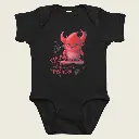 Sense Serenity LOVELY Red Monster Baby Bodysuit - Cute Infant One-Piece