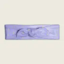 Sense Serenity Lovely Lavender Peach Dot Baby Bow Headband – Soft Stretchy Infant Girl Hairband (0-3 Months)
