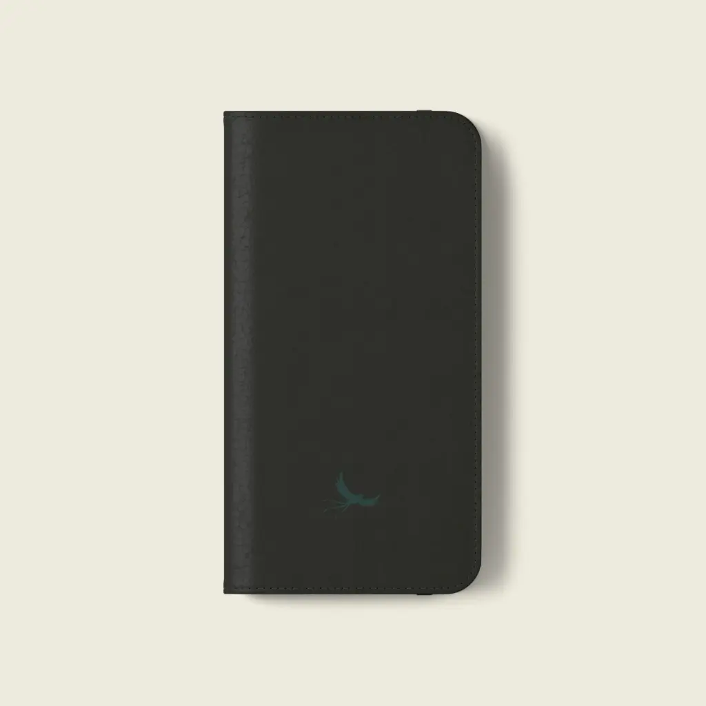 Obsidian Malachite Shadow Flip Case by Sense Serenity – Premium Phone Protection