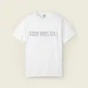 Sense Serenity Good Vibes Only Unisex Garment-Dyed Casual T-Shirt 