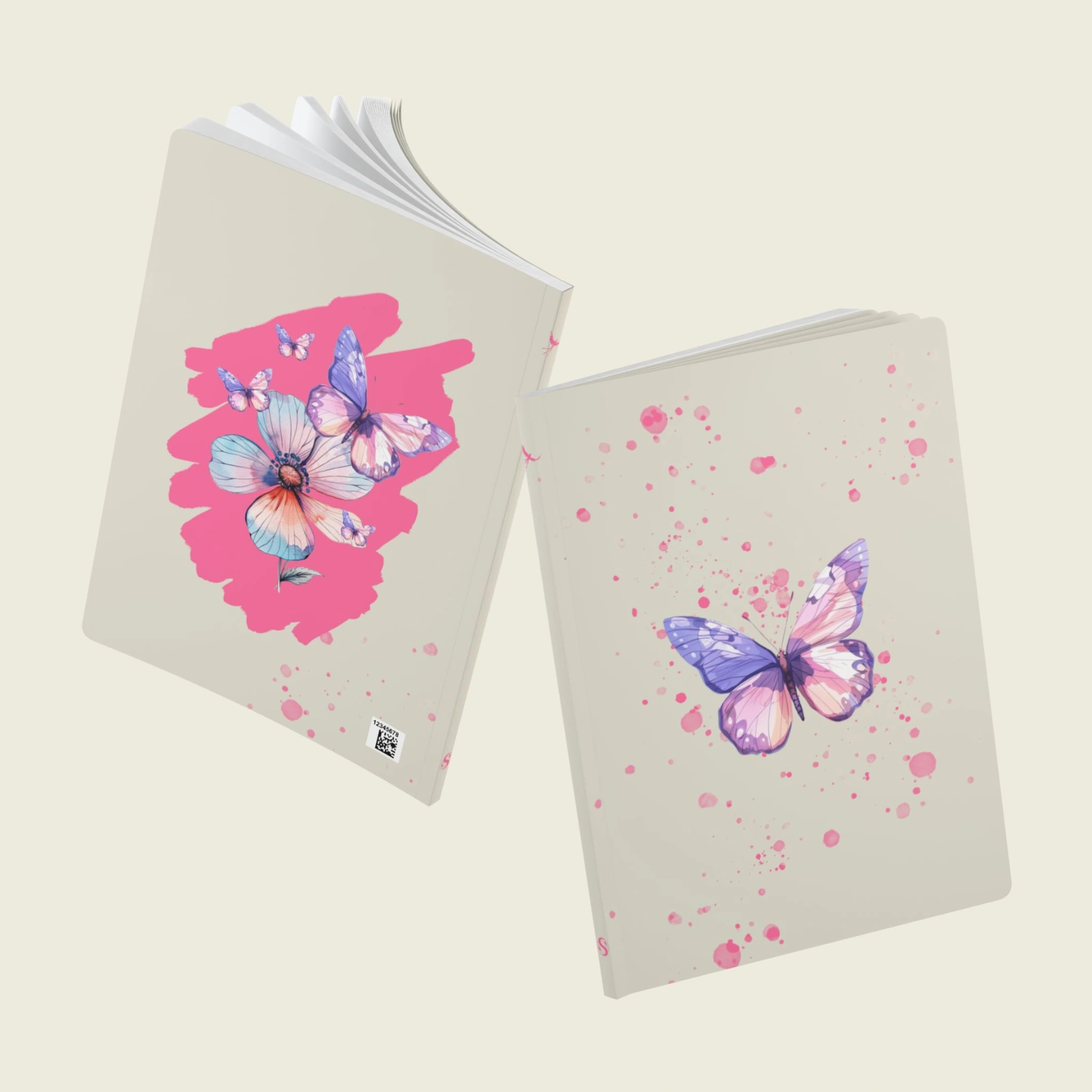 Flutter Flower Fantasy  Softcover Journal (with Inside Prints) Collection – Petal Whirl | Sense Serenity Crazy 