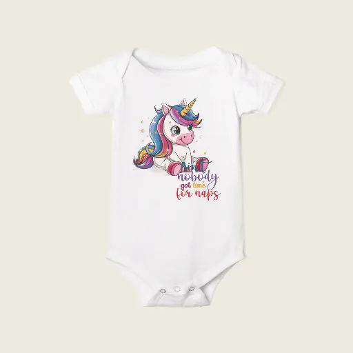 Enchanted Dreamicorn Infant Romper – Cute Pastel Unicorn & Funny Quote