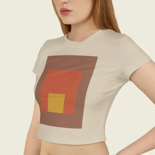 Sense Serenity Muse Tee – Women's Baby Fit in Mocha Geometry