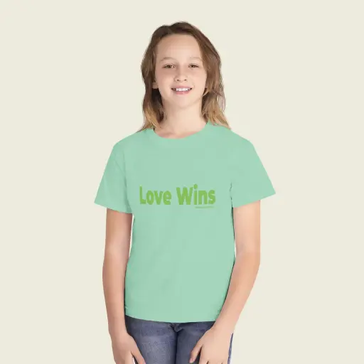 Love Wins Motivational Kids T-Shirt – Positive Quote Tee | Sense Serenity