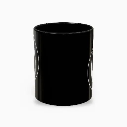 Serenity Black Elegant  Ceramic Coffee Mug