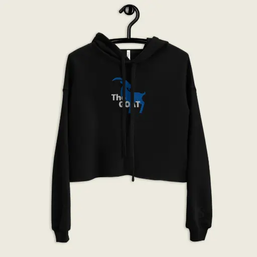 Goat Spirit Embroidered Cropped Hoodie – Women's Unique Fashion Staple